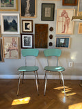 1950s ITALIAN LIGHT BLUE FORMICA CHAIRS