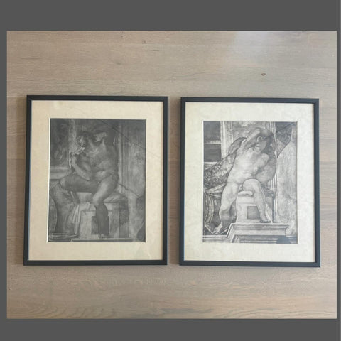 SET OF TWO VINTAGE PHOTOS OF SISTINE CHAPEL PAINTINGS