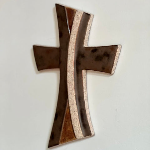 VINTAGE 1980s CERAMIC CROSS