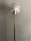 TALL FLOOR LAMP WITH ROUND SUGAR GLASS SHADE