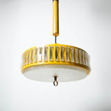 1960s YELLOW METAL PULLEY LAMP